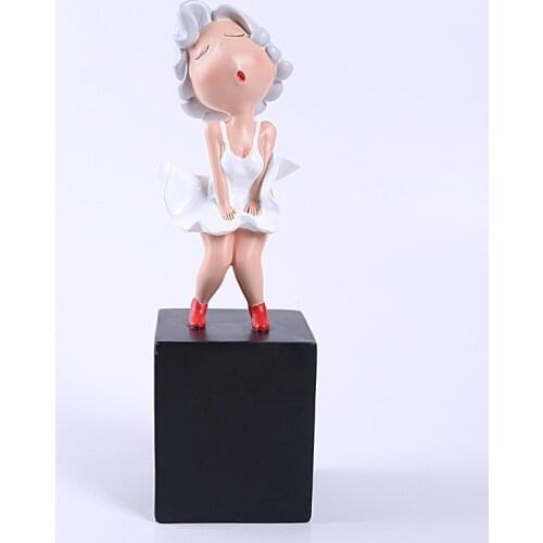 [New] Creative girl Figurine home decoration Monroe pressure skirt European living room decorations resin crafts gifts