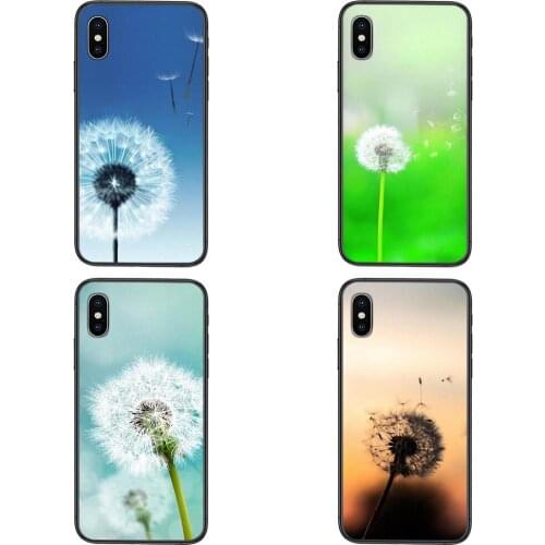 Youth Girls Dandelion For iPhone 11 12 Pro Mini Max Plus Pro X XS Max XR 8 7 6S SE 5 5C 5S SE 2020 Black Hoesjes Fashion Funda