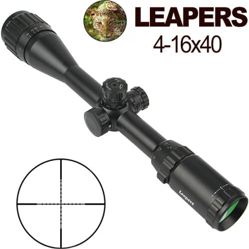 LEAPERS 4-16X40 Hunting Sniper Scope Tactical Optical Rifle Scope Red Green Dot Sight Illuminated Retical Sight For Hunting