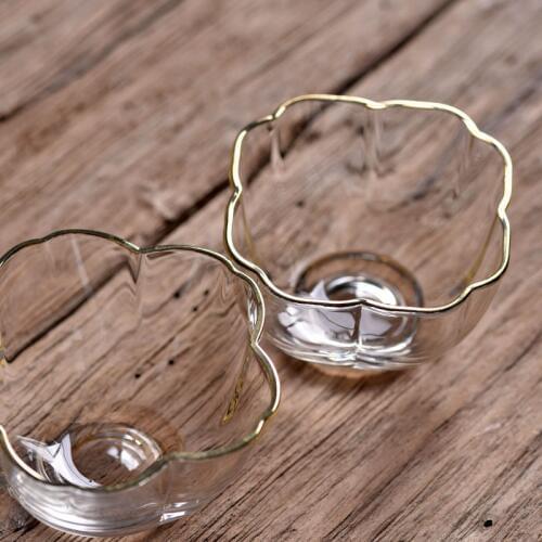 Heat tracing hammer Phnom Penh Japanese crystal glass cup lace hats Gongfu tea cup