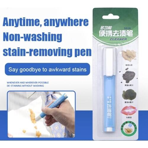 Portable Decontamination Pen Dust Cleaner Oil Stain Cleaning Pen Brush Rub Wipe Fabric Cloth Stain Remover Pen FP8