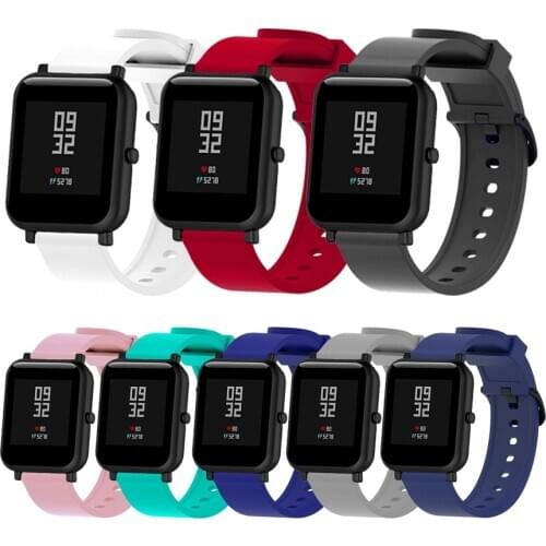 Silicone Strap for Xiaomi Huami Amazfit Bip S Smart Watch 20mm Replacement Band Bracelet for Amazfit GTS/Bip Lite/GTR 42mm Strap
