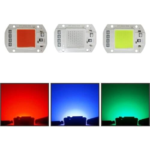 Vogliovoi Led Chip COB 20W 30W 50W 110V 220V Red Green Blue Smart IC No Need Driver LED Bulb Lamp For DIY Floodlight Spotlight