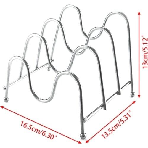Three-Layer Metal Pot Lid Rack Cutting Board Shelf Dish Holder Kitchen Organizer Drop Ship