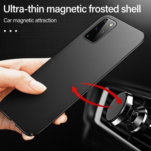 Ultra-thin Magnetic Hard Matte PC Phone Case For Samsung Galaxy S21 S20 S10 E S9 S8 Note 20 10 9 8 Plus Frosted Protection Cover