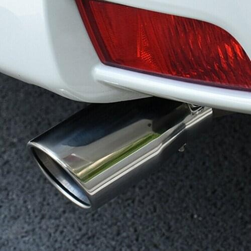 Universal Car Rear Round Exhaust Pipe Tail Muffler Tip Chrome Stainless Steel Automobile Muffler Tip Replacement Car accessories