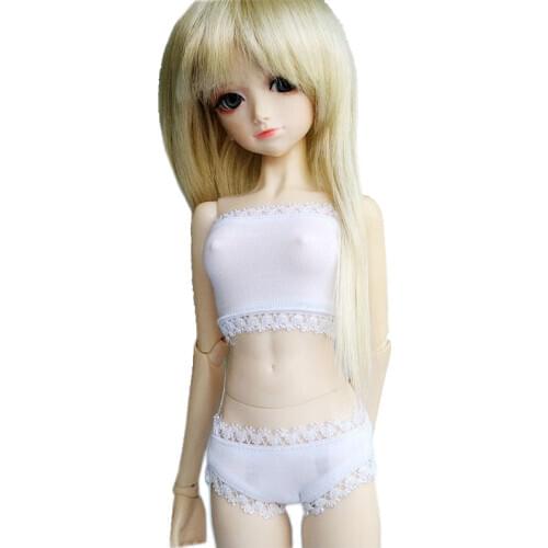 [wamami] 38# White Black 2pcs Underwear/Bra/Briefs For 1/4 MSD 1/3 SD DZ AOD LUTS BJD Dollfie