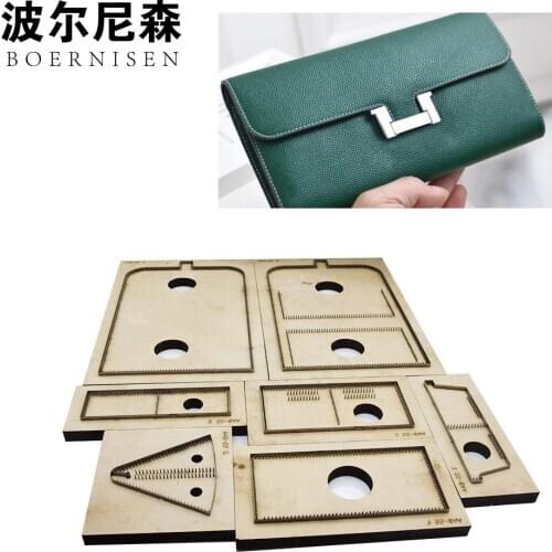 Japanese steel knife portable wallet DIY can be customized leather die-cut laser machine cutting leather craft fashion simple