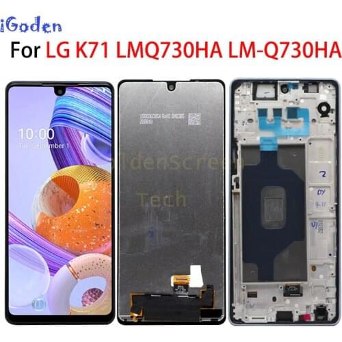 6.8" Original For LG K71 LCD Display With Frame Touch Screen Digitizer For LG K71 Q730 LMQ730HA LM-Q730HA LCD Screen Replacement