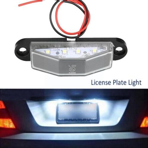 1pcs 12V 24V 4 LED Car Truck Number License Plate Light Lamp Tail Light RV Boat For Trailer Rear O4S5