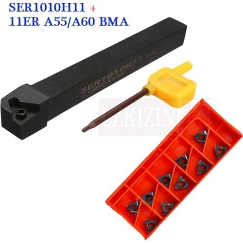 1PC SEL1212H16 SEL1616H16 SEL2020K16 Lathe Turning Tool Holder +16ER AG60 AG55 A60 A55 CNC External Thread Turning Tool Sets
