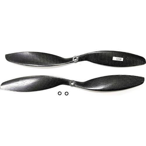 2 pairs 12x3,8 3 K fibra de carbono de la hélice CW CCW 1238 CF Hélice para accesorios de la RC Quadcopter Multi rotor OVN
