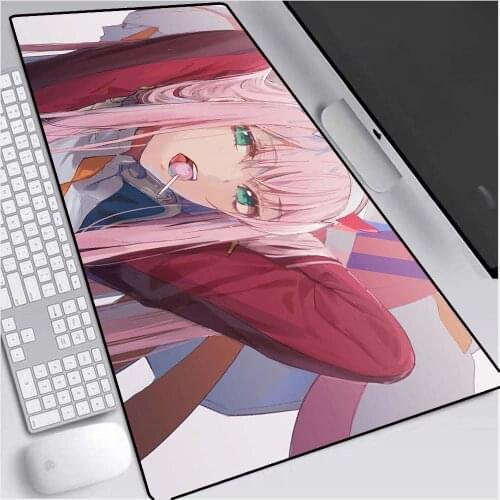 Anime Dear Franxx Mouse Pad XXL Darling In The Franxx Gaming Mousepad Laptop Waterproof Keyboard Desk Mat Pink Mousepad gift