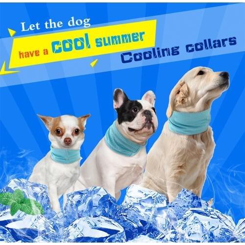 Instant Ice Cooling Dog Bandana Summer Dog Colling Collar Pet Scarf for Small Dogs collar perro for Chihuahua French Bulldog