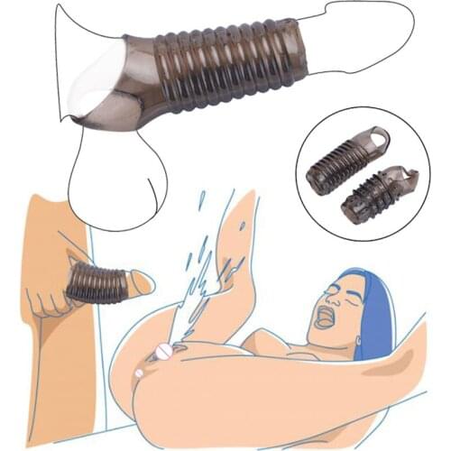 Bondage Gear Silicone Reusable Penis Sleeve Strapon Delayed Ejaculation Chastity Device Erotic Sexy Adult Games Sex Toys For Man
