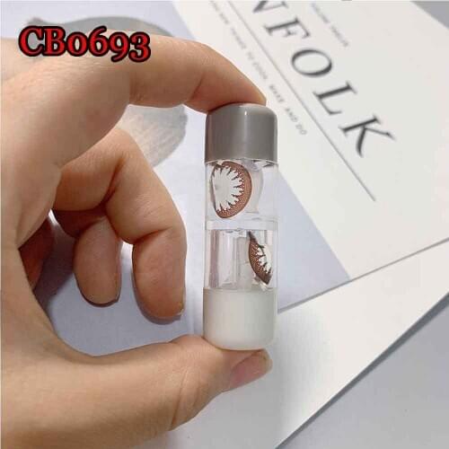 1pcs Tube Hard Lens Cosmetic Contact Lenses Box Contact Lens Case for Eyes travel Kit Holder Container CB0693