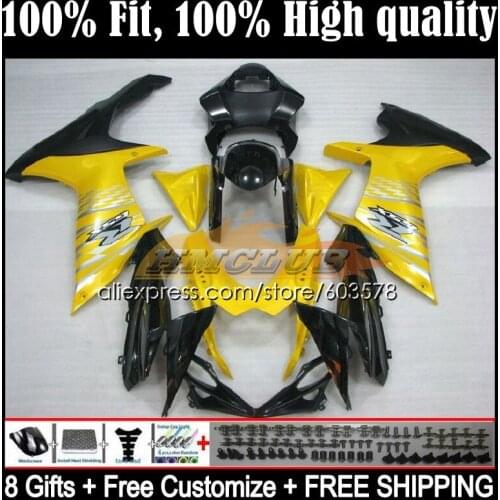 GSXR600 For SUZUKI GSXR 600 750 K11 11 12 13 14 15 16 17 7CL.39 GSXR750 2011 2012 2013 2014 2015 2016 2017 Fairings Golden black