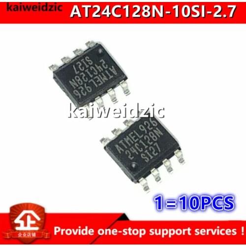 Kaiweikdic New imported original AT24C128N-10SI-2.7 24C128N-SI27 24C128N SOP8 EEPROM Memory chip Integrated circuit