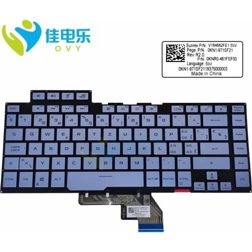 SW Swiss Backlit keyboard for Asus ROG Zephyrus GU502 GU502G GU502GW GU502DU GU502GU GU502LU notebook PC keyboards V184662FE1