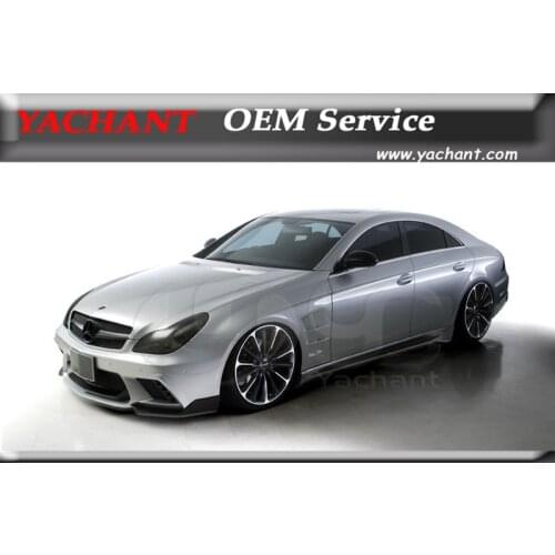 Fiber Glass FRP Bodykits Fit For 2007-2011 W219 CLS Sedan WA Style Body kit Front & Rear Bumper Fender Side Skirts LED Muffler