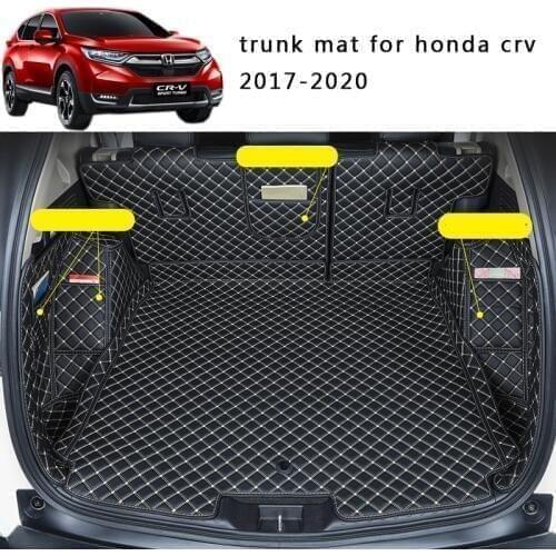 Leather Car Trunk Mat Cargo Liner for Honda Crv 2019 2020 5th cr-v Rug Carpet Interior Accessories