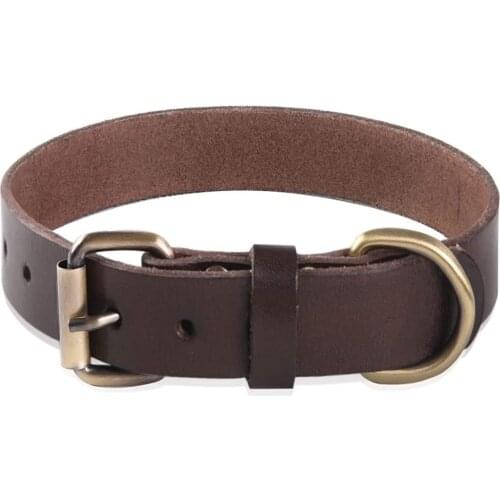 Leather Dog Collar Super Soft Real Genuine Leather for Small, Medium Large and Extra Large Breed Dog Collars