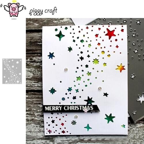 Piggy Craft metal cutting dies cut die mold Star Meteor Frame Scrapbook paper craft knife mould blade punch stencils dies