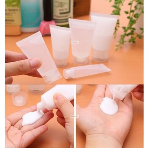 3pcs Soft Tube Refillable Bottles 20 30 50ml Portable Travel Empty Container for Shampoo bath skin cream cosmetic beautician