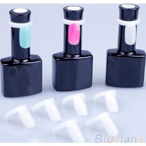 HOT easy to use 50 Pcs Acrylic Full Nail Tips Transparent False Coffin Nails Display Nail Art Ring Style False Nail Tips Fake