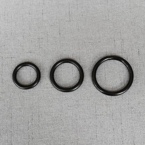 1 Pcs/Lot 15mm 20mm 25mm 32mm Black Metal Plated Non-Welded O Rings Adjustable Clip Buckles Hooks For Handbag Back