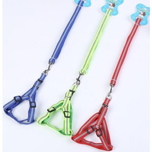 Nylon Reflective Dog Harness Leash Lead Set For Small Medium Dogs Puppy Chihuahua Yorkie S M
