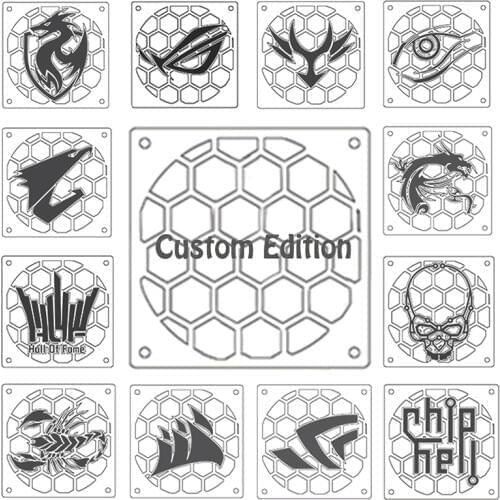 New ESLOTH Transparent Custom Computer Fan Cover 12 / 14CM GTX ROG Chassis Personalized Decorative Fans Cover Protective Cover