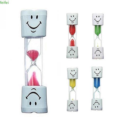 Children Kids Tooth Brushing Timer 3 Minutes Smiling Face Sandglass Hourglass Shower Hourglass Sand Timer Clock Sandglass