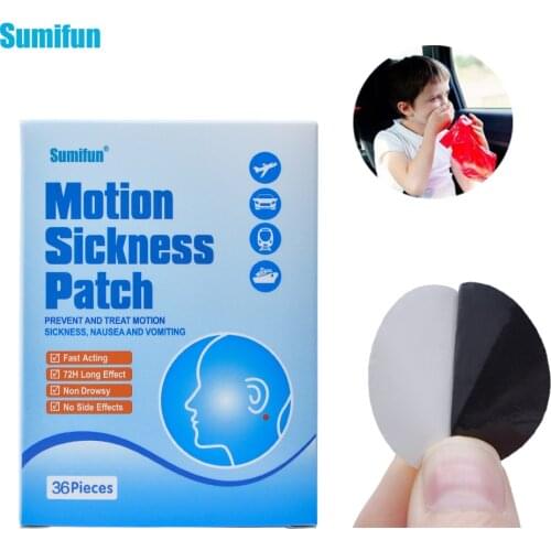 36pcs Sumifun Anti Motion Sickness Patch For Anti Stop Air Motion Sickness Dizziness Nausea Vomiting Treatment Medical Plaster