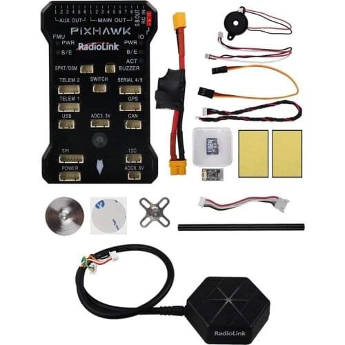 Radiolink Pixhawk PIX APM 32 Bit Flight Controller w/ GPS Module RC Drone FC for Long-wheelbase Quadcopter/6-8 Axis Multirotor