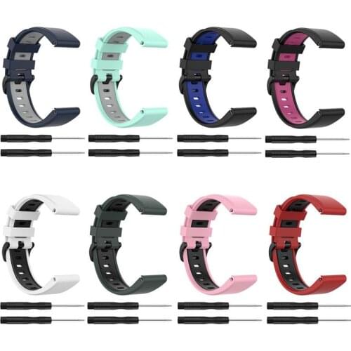 20 22 26mm Sport Silicone Watchband Strap for Garmin Fenix 6 6X 6S Pro 5X 5 5S Plus 3 3HR 945 Quick Release Wirst Band
