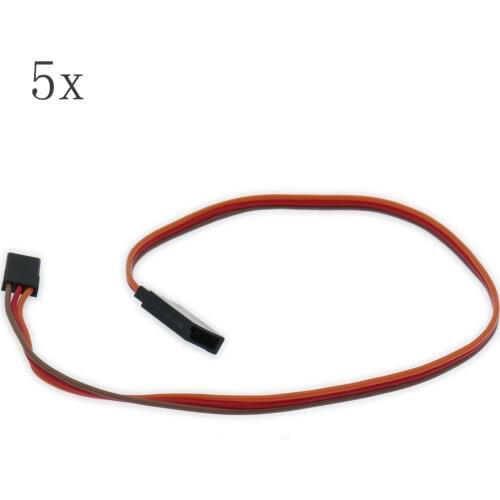 5PCS 150mm 300mm 500mm Male Female Servo Extension Cable Jr Plug 3pin 22awg 60-65 Core Super Soft For Airplane Quadcopter RCAWD