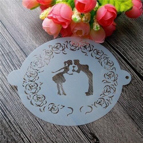 Scrapbooking tool card DIY album masking spray painted template drawing cake stencils laser cut templates Kiss Pattern ST74