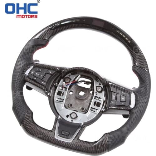 Carbon Fiber LED Performance Steering Wheel compatible for X-Type,F-Pace,I-Pace,XE,XF,F-Type