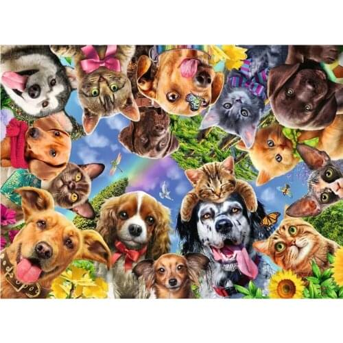 KAMY YI Animal Cartoon Dog Cross Stitch Diamond Painting 5D Diy Embroidery Full Diamond Mosaic Art Craft Home Decoration