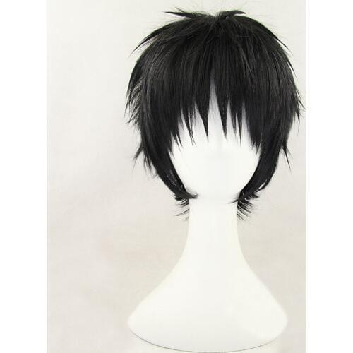 Yuri!!! on Ice Katsuki Yuuri Short Black Heat Resistant Cosplay Costume Wig