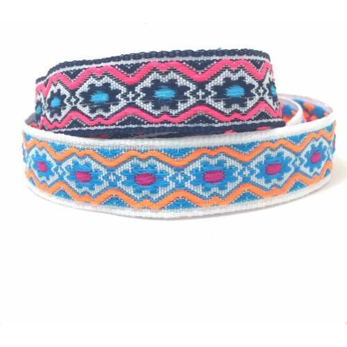 ZERZEEMOOY 20MM 10YARD/LOTS SINGLE FACE TWO COLOUR FLOWER LACE 100% POLYESTER JACQUARD RIBBON QDJ16111905