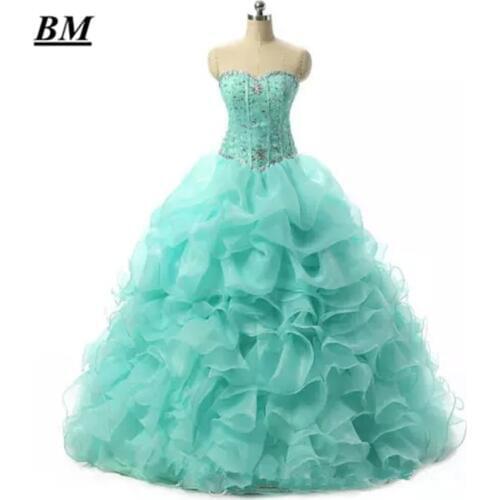 New Stock Purple Cheap Quinceanera Dresses 2019 Ball Gown Beaded Sweet 16 Dresses Formal Prom Party Gown Vestido De 15 Anos BM42