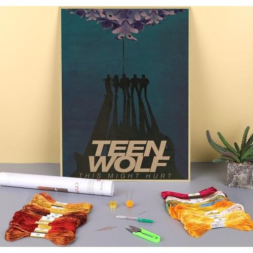 Wolf Animal Printed Fabric 11CT Cross-Stitch DIY Embroidery Set DMC Threads Handicraft Sewing Hobby Craft Stamped Promotions