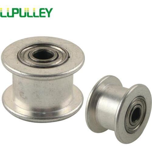 LUPULLEY Idler Timing Pulley GT2 20T 3D Printer Parts 2GT-20 Teeth Passive 3/4/5mm Bore Without Teeth Aluminum Alloy 7mm width