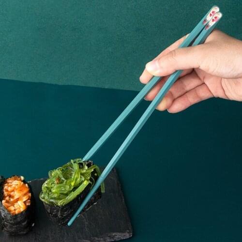 1 Pair Chinese Japanese chopsticks Kid sushi alloy Chopstick Reusable food stick Non-slip Household tableware Kitchen Utensils