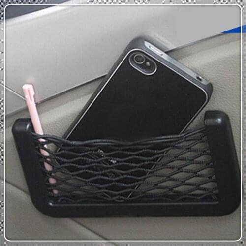 1psc Car Organizer Storage Bag Auto Paste Net Pocket for Volvo V60 S60 XC60 Caresto T6 Toyota Infiniti