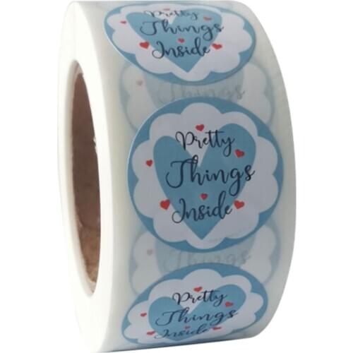 100-1000pcs Pretty Things Inside Stickers Lable Roll Sticker For Wedding Stickers Gift Box Stationery Decoration Tags