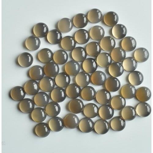 2020 fashion high quality natural gray onyx round cab cabochon beads for jewelry Accessories 10mm wholesale 50pcs/lot free