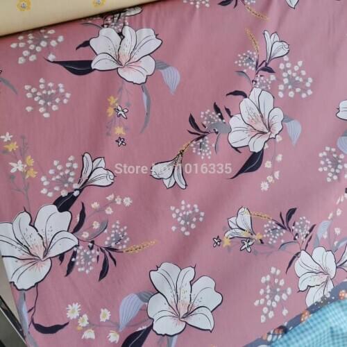 2020 New Arrivals 100% cotton twill FABRIC flower printed for DIY crib bedding apparel patchwork craft quilting handwork decor